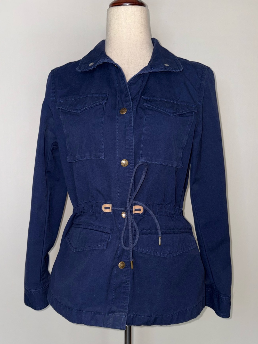 Levi’s Women’s Cotton Twill Navy Snap Front Utility Field Fall Jacket Size XS